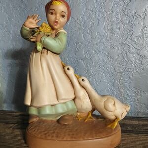 Charming Figurine with Geese